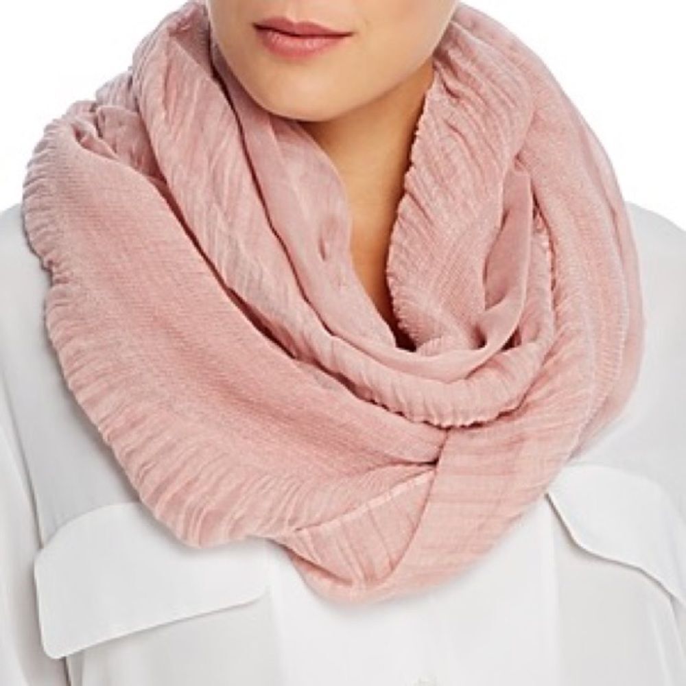 Echo Plisse Trim Scarf. NEW
